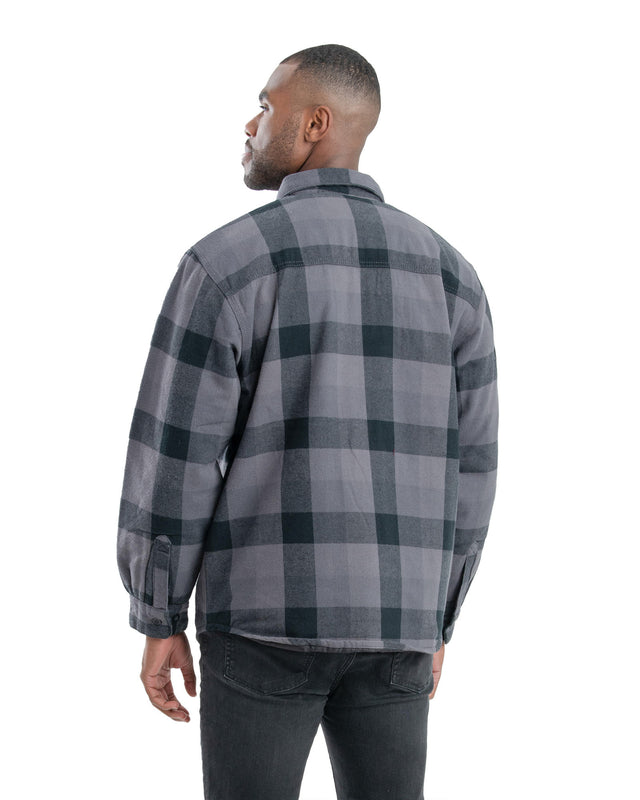 Men s Heavy Duty Flannel Work Shirt Jacket Berne Apparel