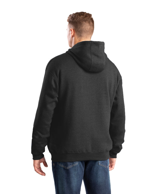 SP418BK Heritage Zippered Pocket Hooded Pullover Sweatshirt