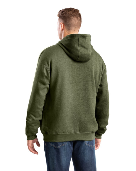 Men's Zippered Pocket Hooded Pullover Sweatshirt