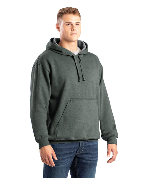 Men's Zippered Pocket Hooded Pullover Sweatshirt