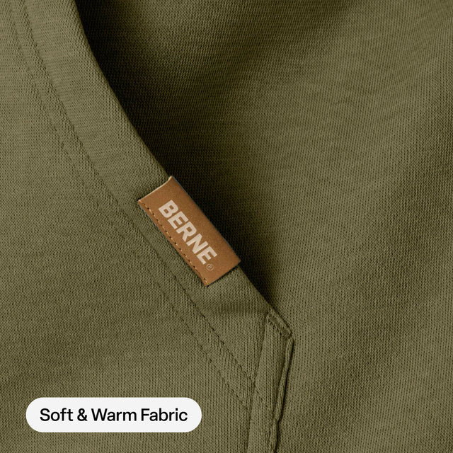 Men's Zippered Pocket Hooded Pullover Sweatshirt