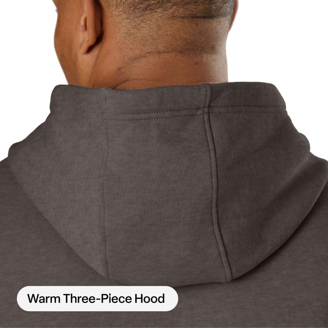 Men's Zippered Pocket Hooded Pullover Sweatshirt