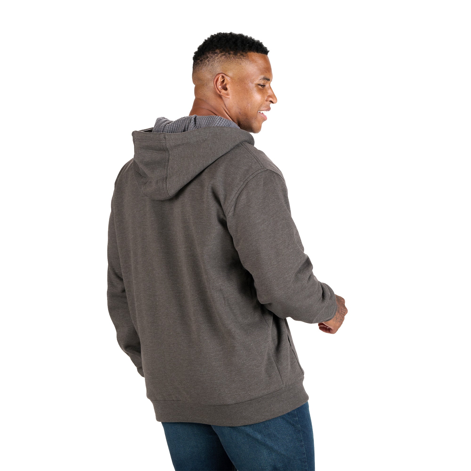 Heritage Grid Fleece-Lined Full-Zip Hooded Sweatshirt – Berne Apparel
