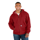 Heritage Grid Fleece-Lined Full-Zip Hooded Sweatshirt