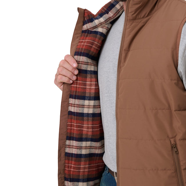 Channel Quilt Ripstop Flannel-Lined Vest