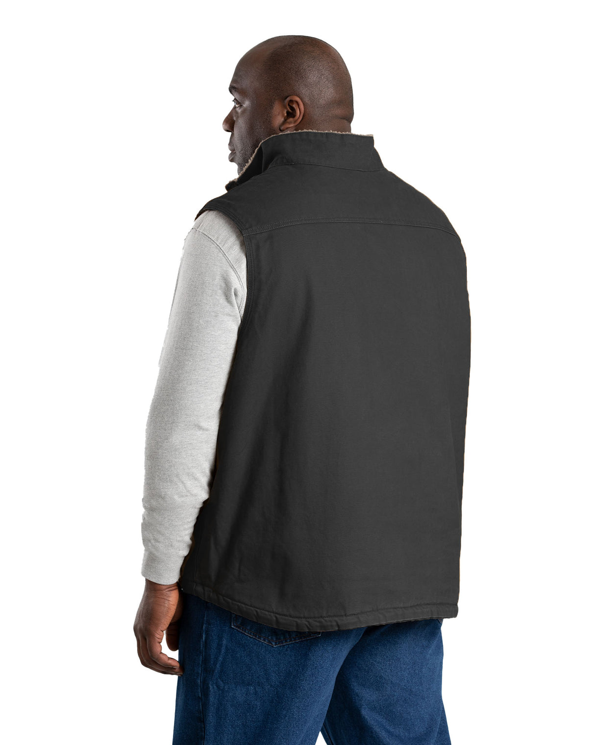 V818BK Heartland Sherpa-Lined Washed Duck Vest