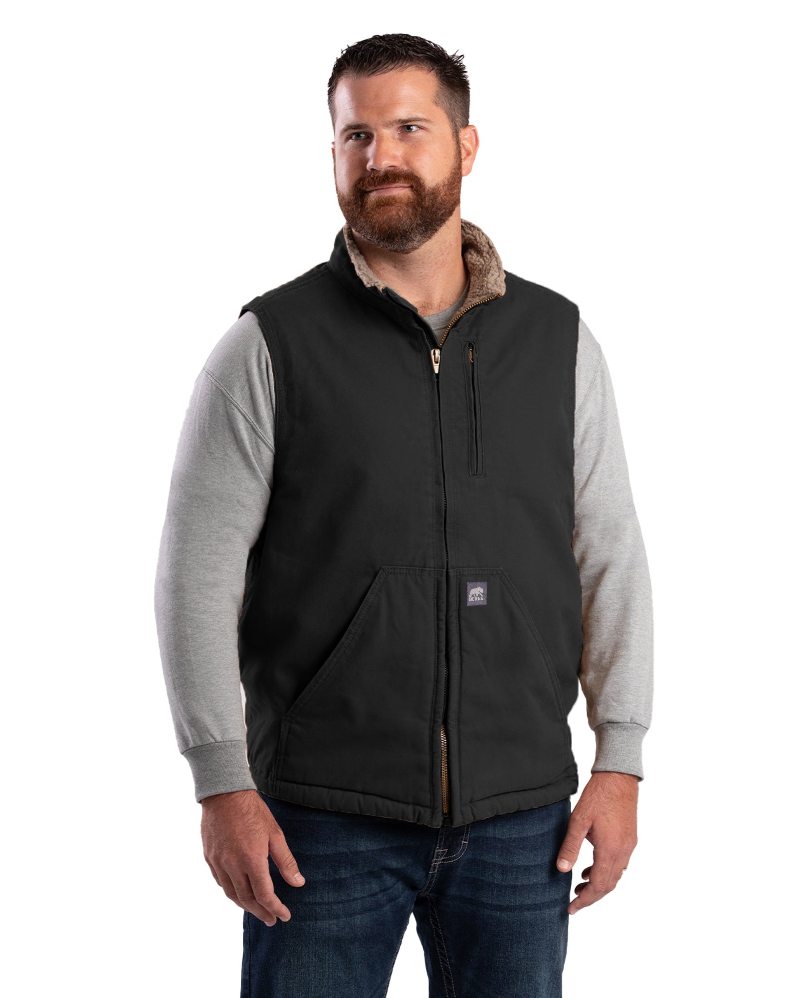 Heartland Sherpa-Lined Washed Duck Vest