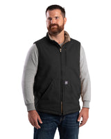 V818BK Heartland Sherpa-Lined Washed Duck Vest