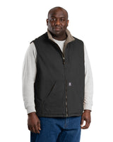 V818BK Heartland Sherpa-Lined Washed Duck Vest