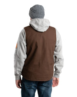 VW531BB Heartland Sherpa-Lined Washed Duck V-Neck Vest