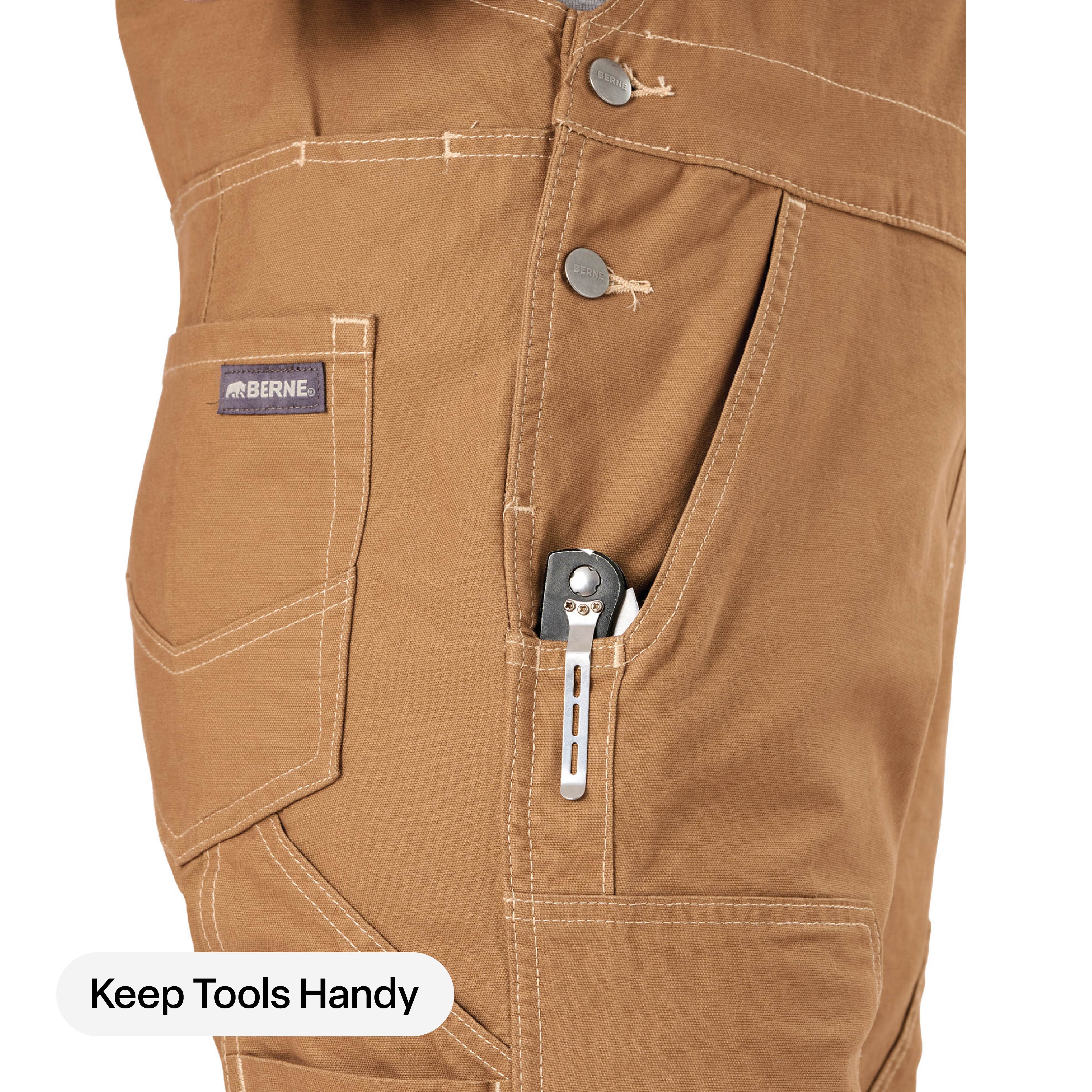 Women's Unlined Stretch Duck Bib Overalls – Berne Apparel