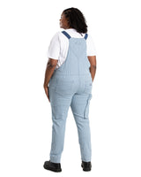 WB924HS Women's Vintage Washed Flex Hickory Stripe Bib Overall