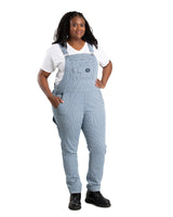 WB924HS Women's Vintage Washed Flex Hickory Stripe Bib Overall