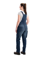 WB925IND Women's Vintage Washed Flex Denim Bib Overall