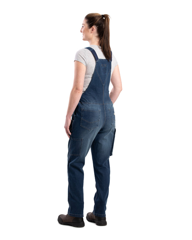 WB925IND Women's Vintage Washed Flex Denim Bib Overall