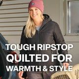 Women’s Channel Quilt Ripstop Hooded Jacket
