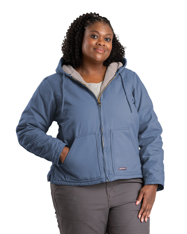 Women's Sherpa-Lined Duck Hooded Jacket