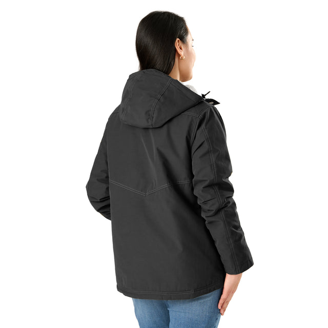 WHJ45BK Women's Softstone Micro-Duck Hooded Coat