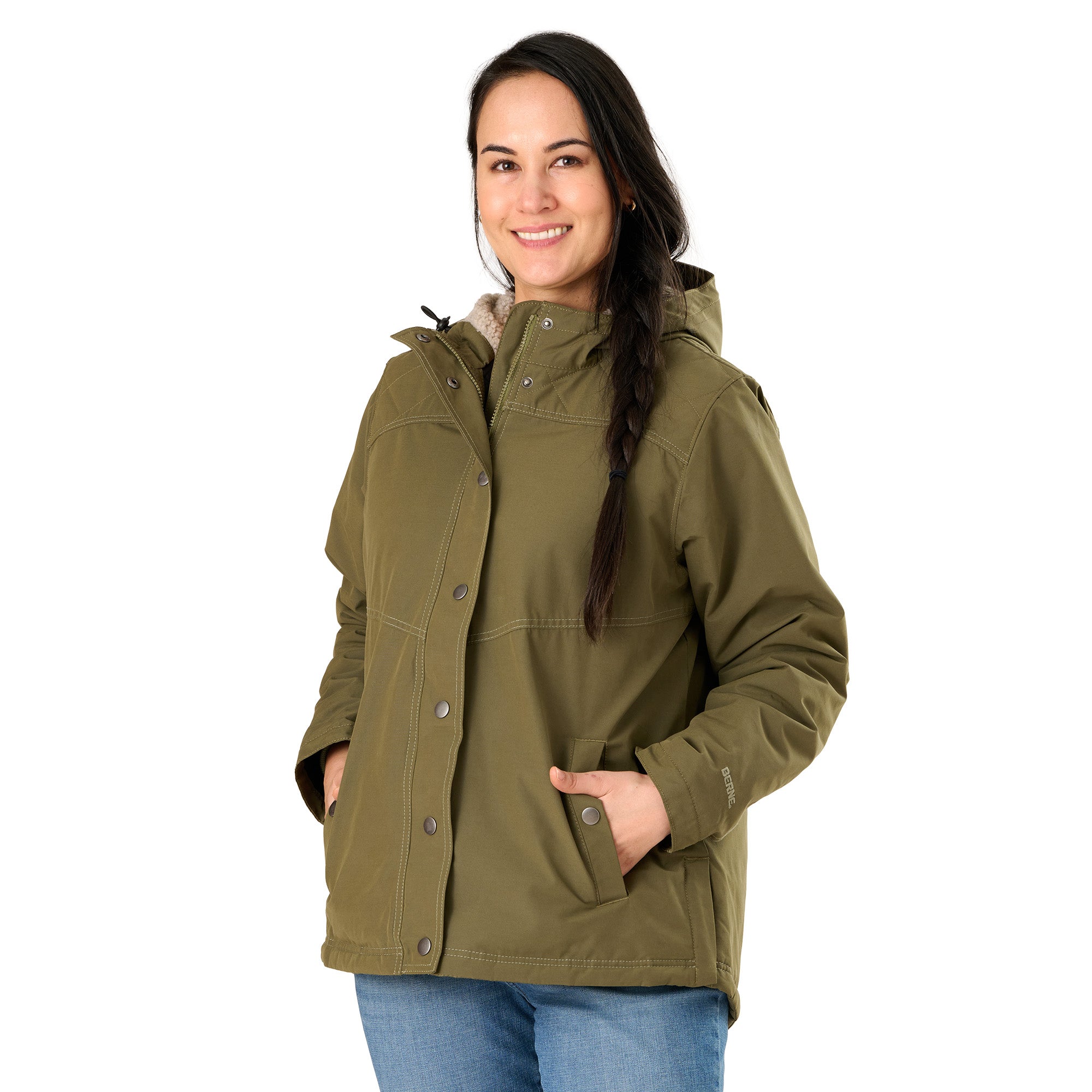 Women's Softstone Micro-Duck Hooded Coat – Berne Apparel