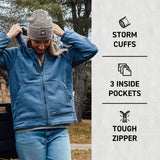 Women's Sherpa-Lined Twill Hooded Work Jacket