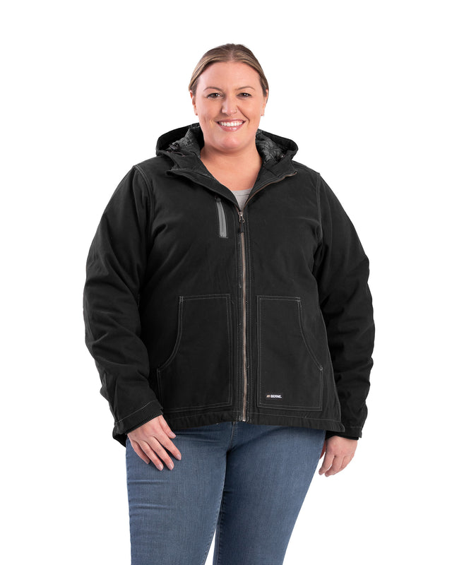 WHJ64BK Women's Softstone Duck Hooded Jacket