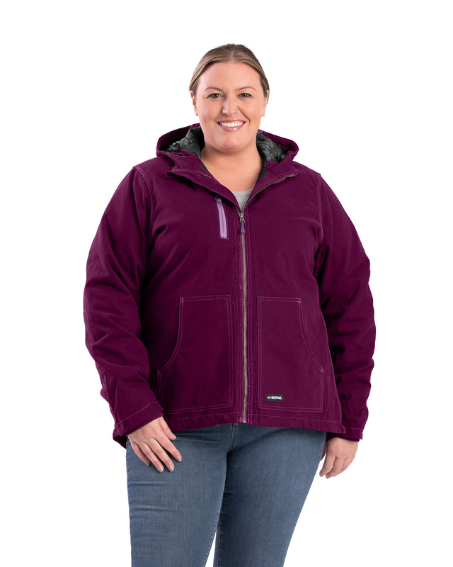 WHJ64PLM Women's Softstone Duck Hooded Jacket