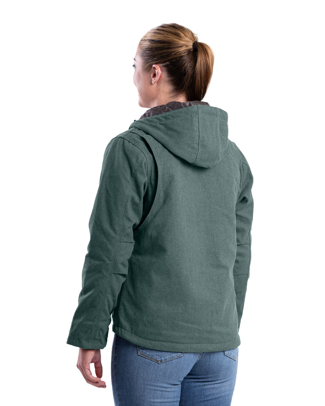 WHJ65JAD Women's Heathered Duck Hooded Jacket