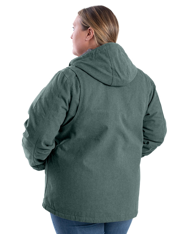 WHJ65JAD Women's Heathered Duck Hooded Jacket