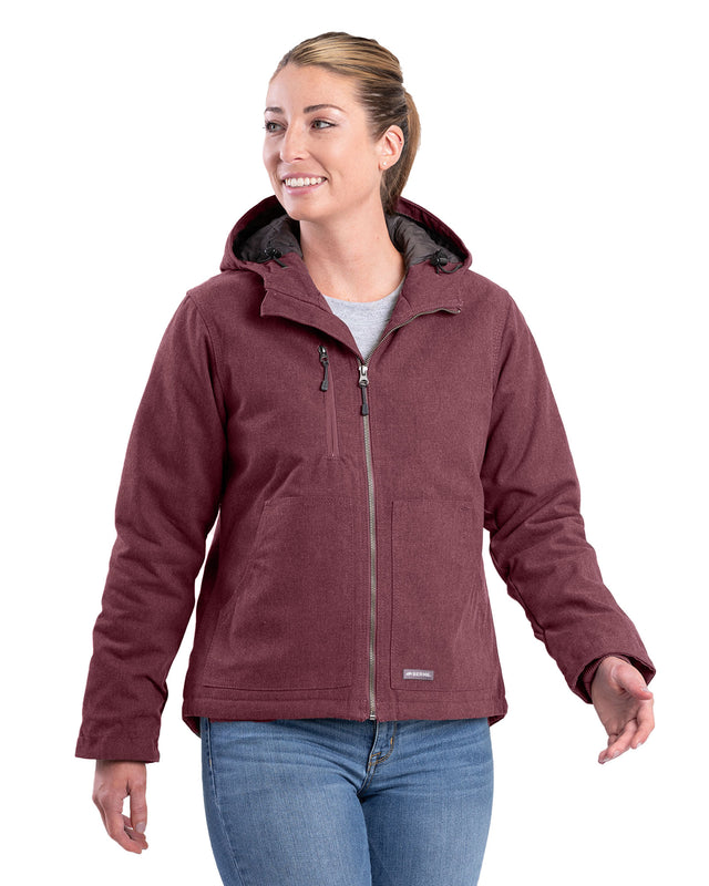 WHJ65MN Women's Heathered Duck Hooded Jacket