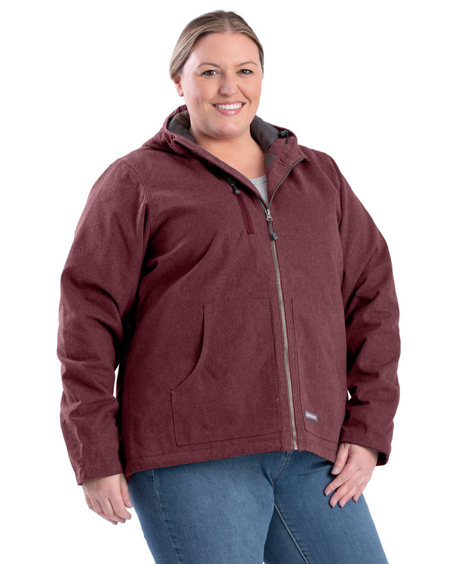 WHJ65MN Women's Heathered Duck Hooded Jacket