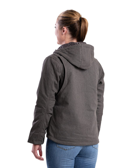 WHJ65TNM Women's Heathered Duck Hooded Jacket