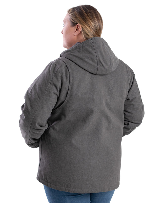 WHJ65TNM Women's Heathered Duck Hooded Jacket