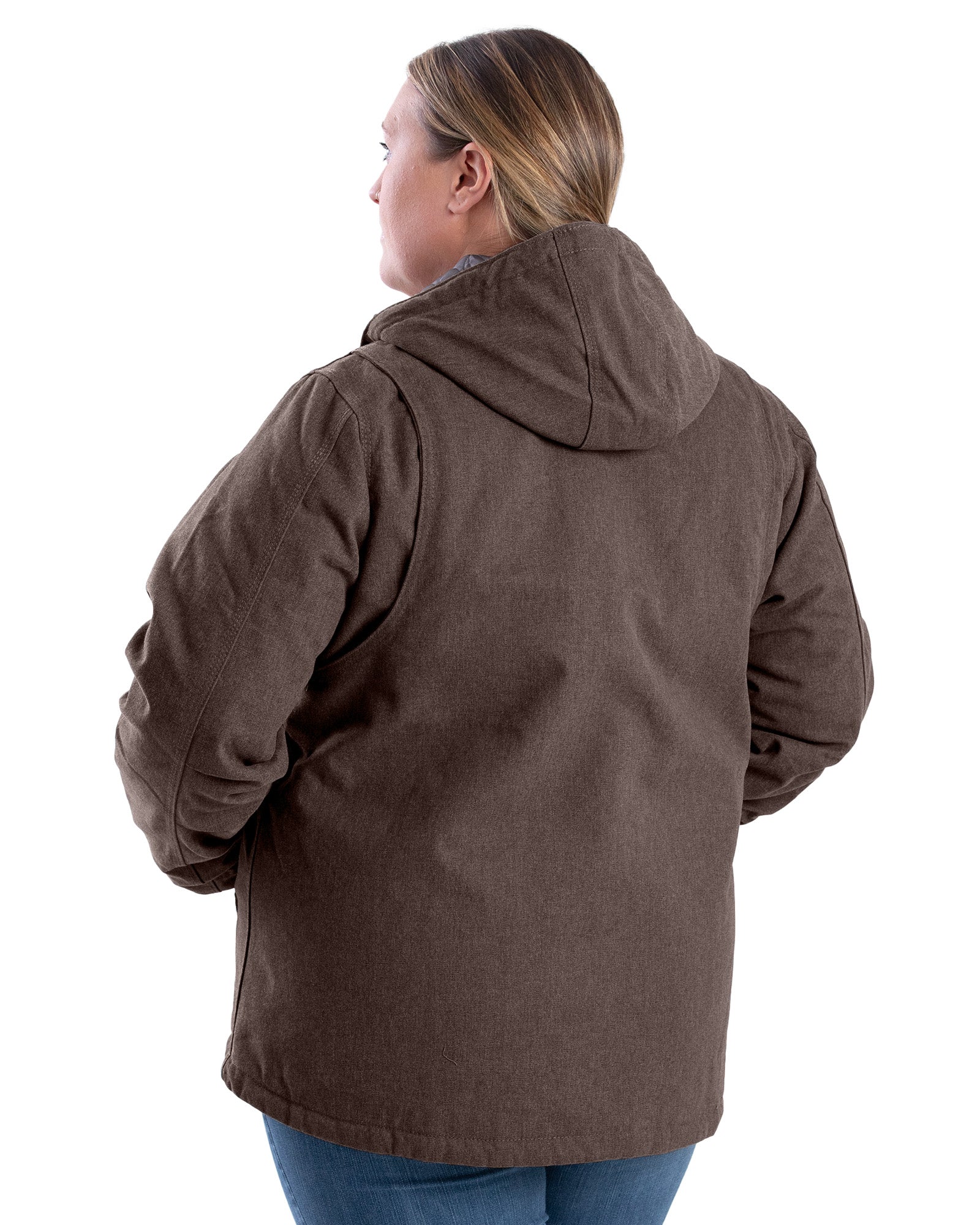 WHJ65TSN Women's Heathered Duck Hooded Jacket