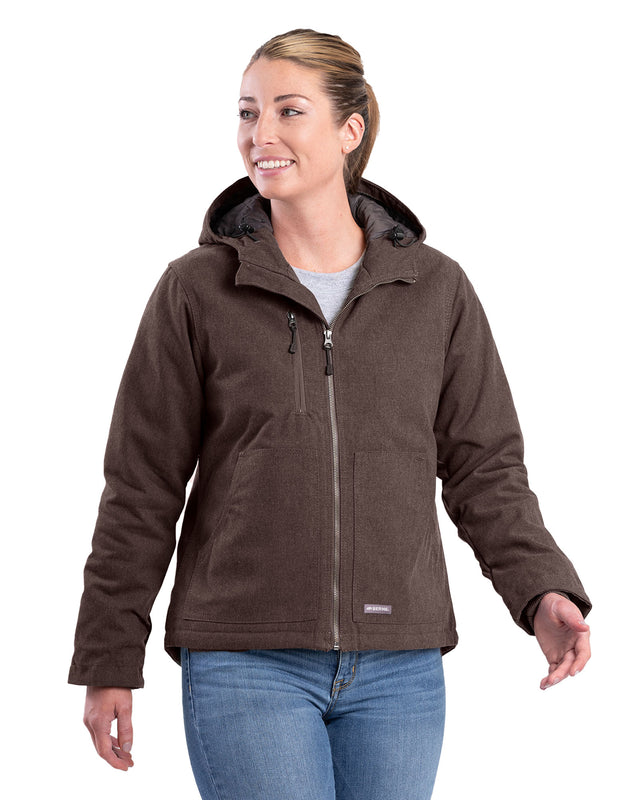 WHJ65TSN Women's Heathered Duck Hooded Jacket