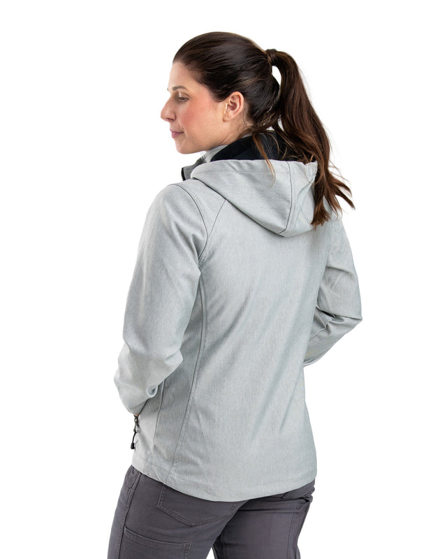 WJS301GY Women's Hooded Softshell Jacket