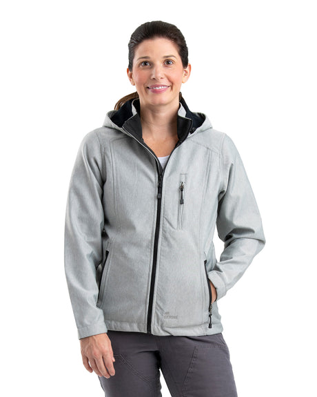 WJS301GY Women's Hooded Softshell Jacket