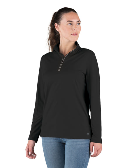 WSH14BK Women's Midweight UPF Quarter-Zip