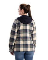 Women's Flannel Hooded Shirt Jacket