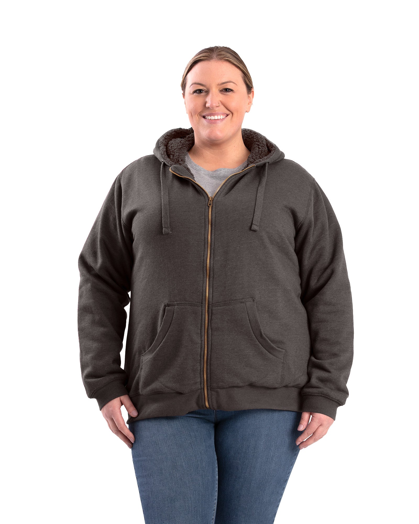 Women's full zip 2024 sweatshirt without hood