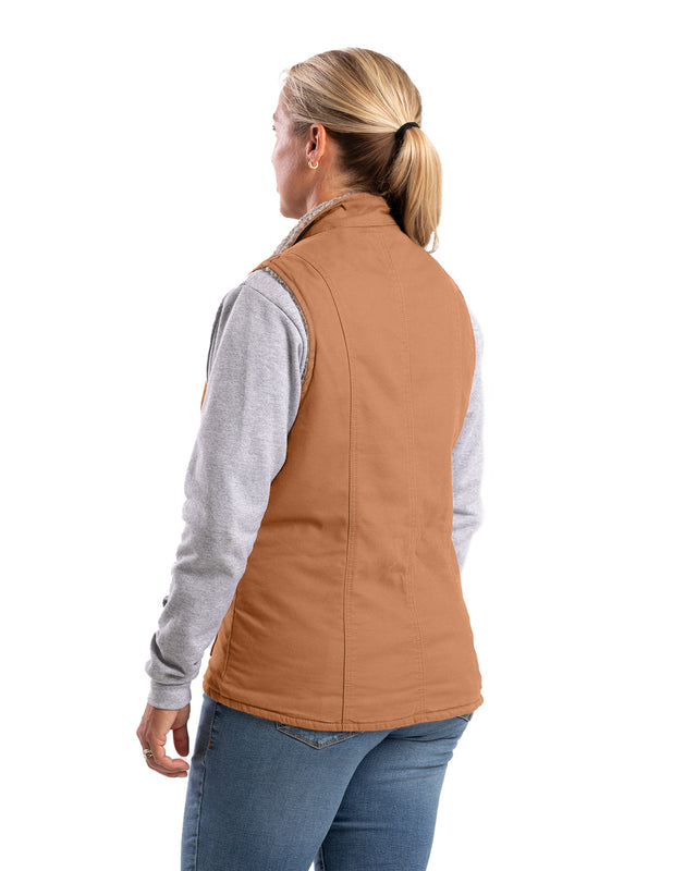 WV15BD Women's Sherpa-Lined Softstone Duck Vest