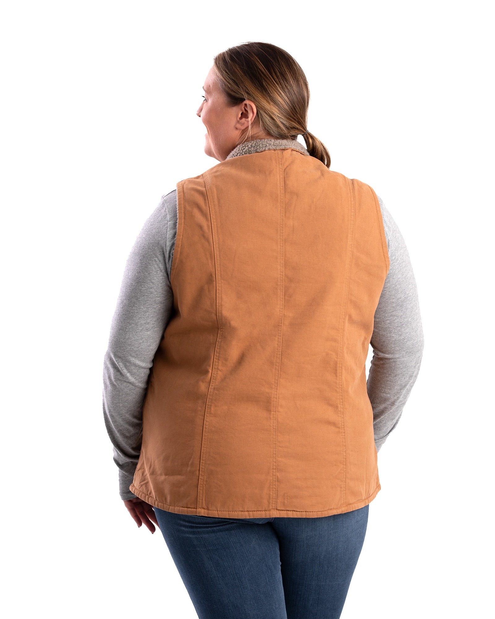 WV15BD Women's Sherpa-Lined Softstone Duck Vest