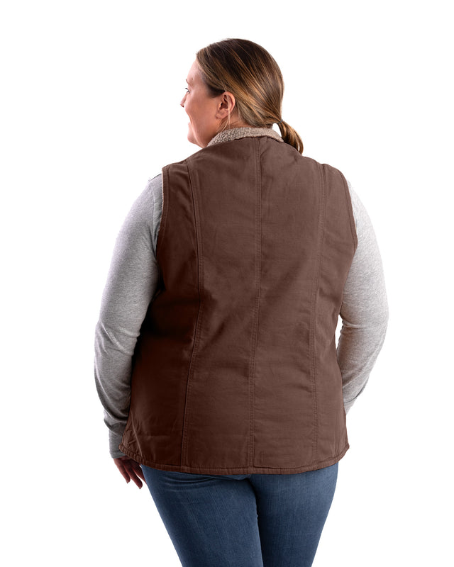 WV15TSN Women's Sherpa-Lined Softstone Duck Vest