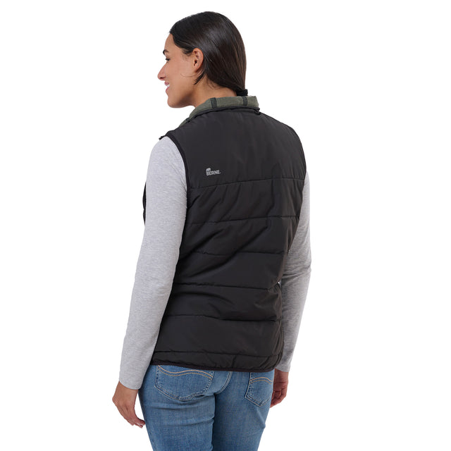 Women's Channel Quilt Ripstop Flannel-Lined Vest