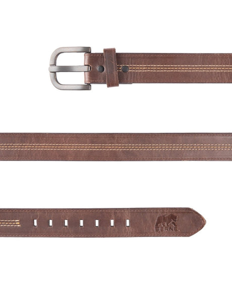 Accent Stitched Leather Belt - Berne Apparel