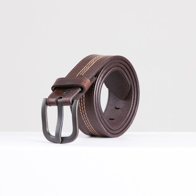 Accent Stitched Leather Belt - Berne Apparel