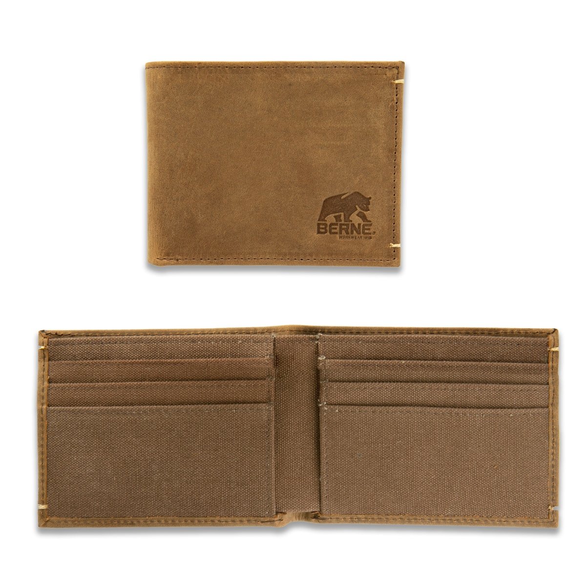 Berne Distressed Leather Wallet - Berne Apparel