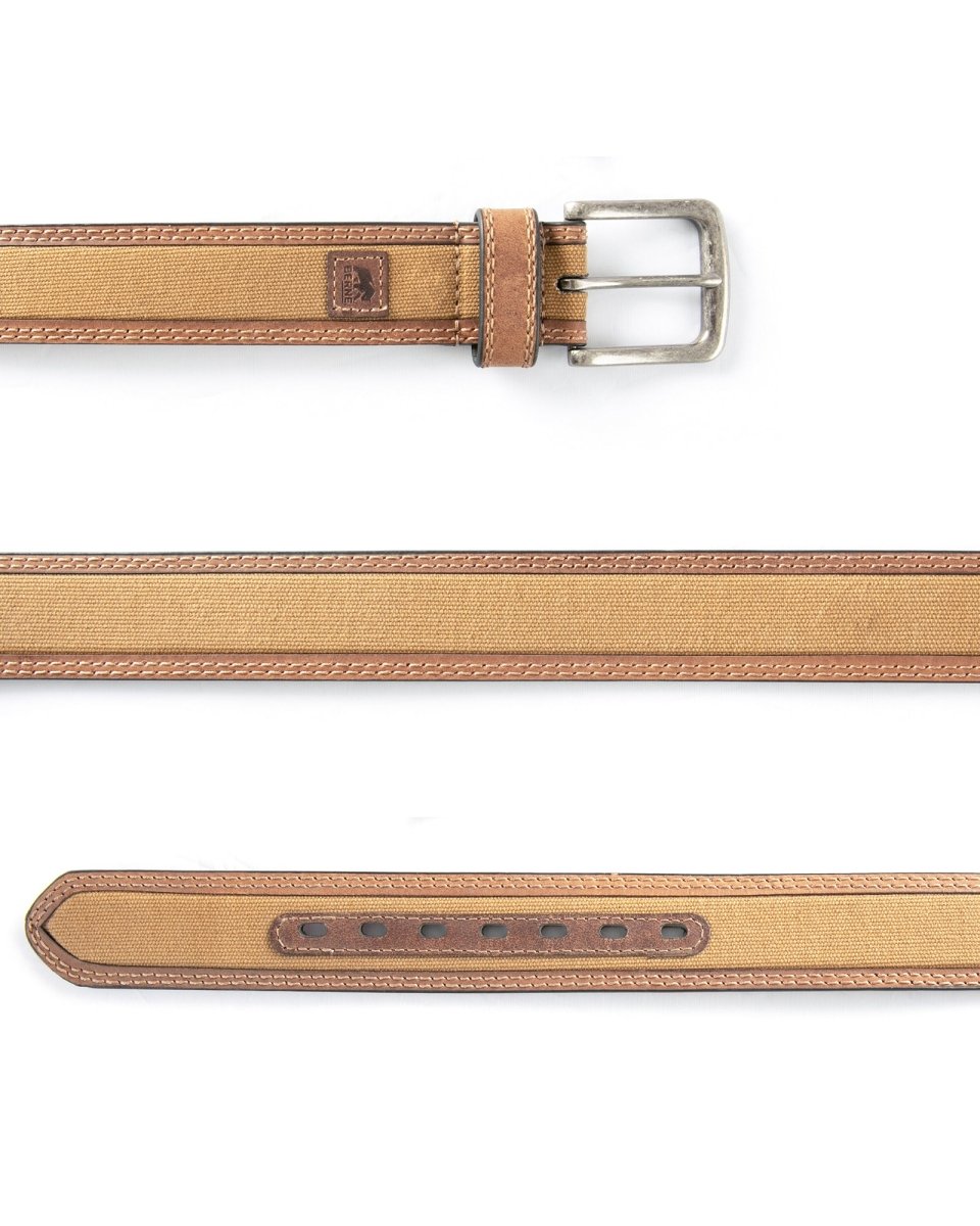 Canvas Belt w/ Leather Trim - Berne Apparel