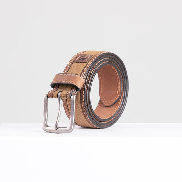 Canvas Belt w/ Leather Trim - Berne Apparel