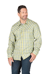 Flex UPF Button Down Plaid Long Sleeve Shirt