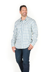 Flex UPF Button Down Plaid Long Sleeve Shirt